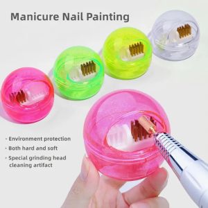 Bits Nail Drill Bit Nettoyage Brosse Copper Fil en cuivre Repousser la poussière de percevoir dur broyage Tête Soft Brush Nettoyer Nail Art Tool Accessoires