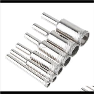 Bits Power Tool Home Garden10pcs Tegel Cutter 6 mm tot 30 mm Diamant gecoat gatzaagboor voor glazen granietmarmeren druppelaflevering