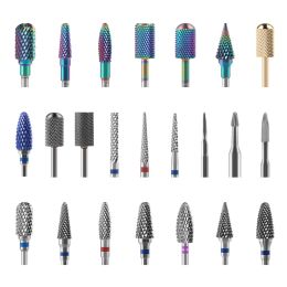 Bits Tungsten Carbide Burr Milling Cutter pour manucure Machine Carbure Electric Nail Drill Milling Cutter for Nail Files Accessoires