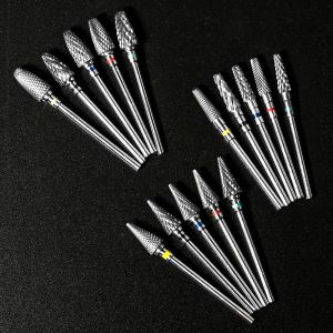 BITS Tungsten Nail Drill Bit Electric Carbide Manucure Forets For Machine Maching Cutter Gel Remover Remover Nail Burr Accessoire Tool