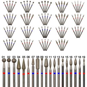 Bits en gros 5 pièces Diamond Nail Drill Bits for Nail Manucure Manucure Cuticule Clean Pédicure Accessoires