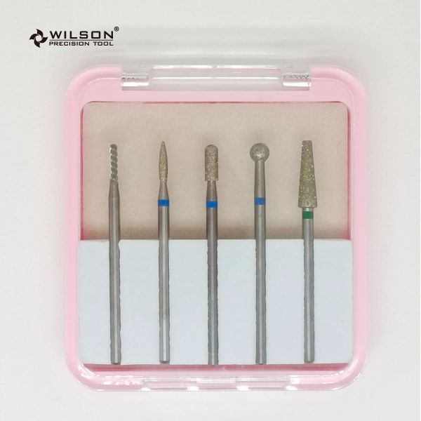 Bits Wilson A000056 Kits de bits de cuticules 5pcs Nail Drill Bits Carbide Manucure Tool Vente chaude / livraison gratuite