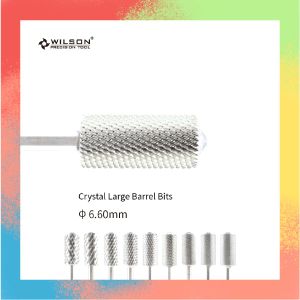 Bits wilson cristal grand baril bitsnail foret bits for manucure ongles accessoires