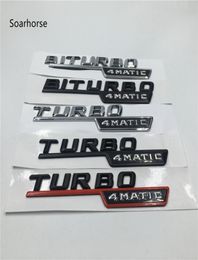 Biturbo Turbo 4Matic Emblem Badge Letters Car Attack Auto-Fender Autocollants pour Mercedes Benz AMG 4 MATIC3701694