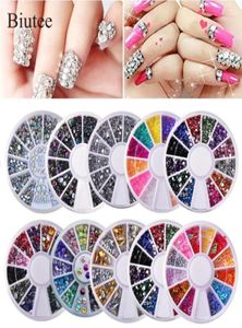 Biutee 10pcSset ongles Décoration Nail Art Diamond Boîtes diamants brillants Boîte en acrylique Kit de décoration de l'ongle diverses couleurs 3D5006851
