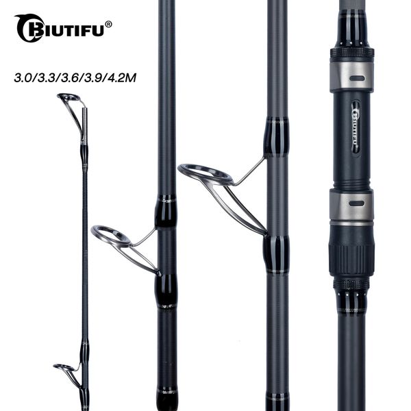 BIOUTIFU BIGFISH canne à pêche carpe 4.5/4.2/3.9/3.6/3.0m T800 carbone 3.5lb lancer 40-200g voyage Surfcasting filature pôle dur 240125