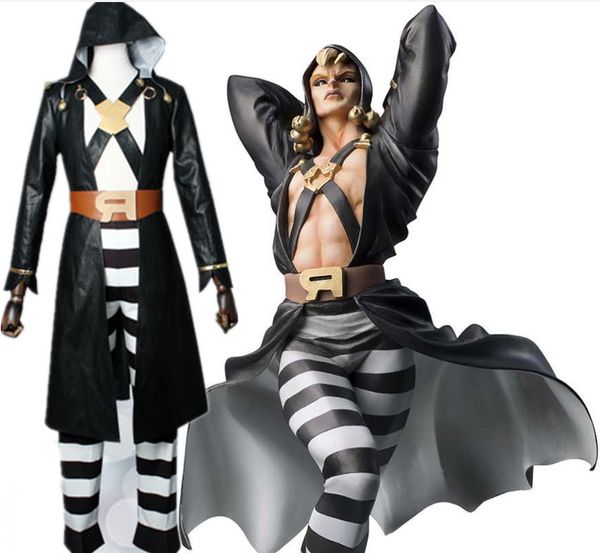 Bizarre Jojo's Adventure Risotto Nero Cosplay Costume Halloween Black and White
