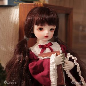 BJD Doll 16 Lulu Dark Red European Court Style Ropa Resina Juguetes Fantasía Cuento de hadas para niños Regalo para niños 240304