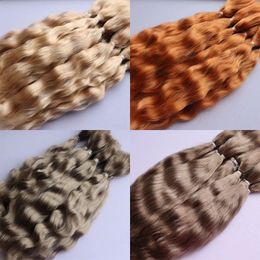 BJD Pop Mohair Haarlokken s Poppen Accessoires 16 Voor Haarlok 25 CM Veelkleurig Lang Haar Stuk Meisjes Gift 240129