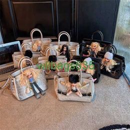 Bk Bolsas de cocodrilo Bolso de lujo de confianza 2024 NUEVA COWHIDE Spicy Girl Patrón de cocodrilo Bolsa de platino Mock Kim Kardashian Betsy Doll Handheld s tiene logotipo HB76