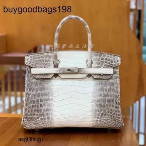 BK Designer Bag Himalayans sacs à main authentique en cuir à la main cousu à la peau crocodile femme grande capacité classique plus grand rj