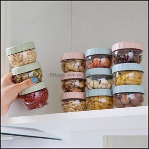 BK Food Storage Kitchen Organisatie Huiskee Home Garden 3 PCS Plastic verzegelde blikjes / Jar Spice Teas Beans Candy Preservation Bottle Tool