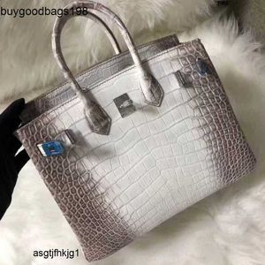 BK Himalayans handtassen Zakken Handgemaakte witte krokodillenhuid dames buik higend mode handtas hebben logo rj