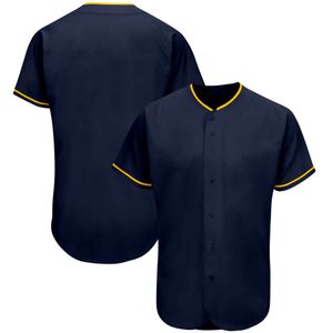 BK4L Men's Fashion Fashion Blank Baseball Jersey boutonné à boutons respirants Tee Shirts pour hommes / enfants
