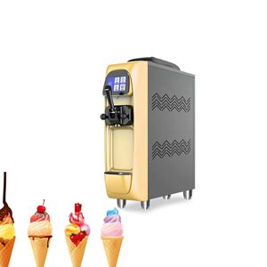 BKEIGH Máquina de helado completamente automática Máquina comercial de cono de mesa suave de un solo cabezal