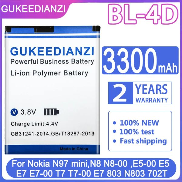 BL-4D BL-5K BL-4B BATERÍA DEL TELÉFONO MOBLE BP-6MT BL-4D PARA NOKIA N97 MINI N8 N8-00, E5-00 E5 N81 N82 N85 N86 N87 N76 N75 baterías