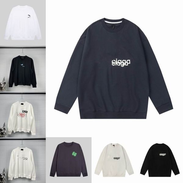 BL Ciaga Paris O-cou Pile Boucle Pull À Capuche Hommes Femmes Noir Blanc Sport Sweatshirts Lettre Imprimé Amoureux Coton Bali Manches Longues Preppy Athle Mode Vêtements