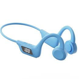 Écouteur de conduction BL13E Bone avec affichage LED Écouteur Bluetooth sans fil Sport Running Imperproof Headset avec micro