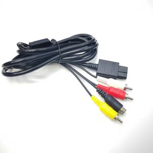 Câble noir 1.8M AV Composite s-vidéo RCA vidéo HD TV pour Nintendo 64 N64 SNES SFC NGC