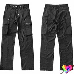 Pantalon cargo noir 1017 ALYX 9SM 2022 Hommes Femmes Multi Metal Butt 1:1 ALYX Pantalon Poches Pantalon légèrement ample x22L #
