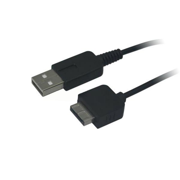 Cable cargador USB 2 en 1 negro, cable de sincronización de datos de transferencia de carga, línea de alimentación de 1,2 m para Sony Psvita PS Vita PSV 1000