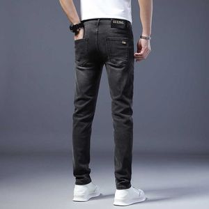 Black 2023 et Gris Jeans Mens Slim Fit Small Feet Elastic Vishydle Simple Casual Pantal