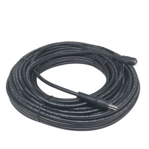 Noir 20m (65.6ft) 2464 18AWG 20AWG 2C 5521 5525 DC câble d'extension mâle à femelle 12V 24V