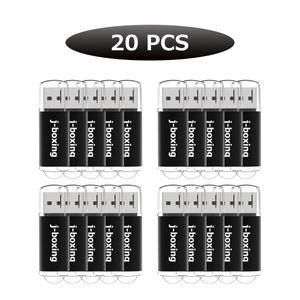 Zwart 20 stks / partij 2 GB Rechthoek USB 2.0 Flash DRIVING ADIVE PEN DRIVING DIM MEMORY STICK OPSLAG VOOR COMPUTERLOPTABLET