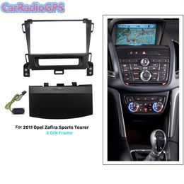 Zwart 2Din Auto Radio Fascia voor 2011 Opel Zafira Sports Tourer Dash CD Installatie Kit Stereo Frame Panel