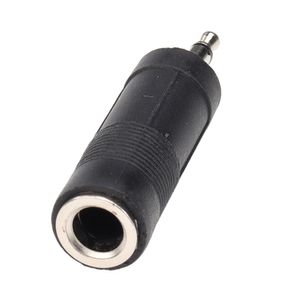 Adaptateur Audio noir 3.5mm à 6.35mm connecteurs M/F convertisseur stéréo AUX mâle à femelle pour haut-parleur PC de téléphone portable