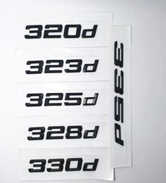 Black 316d 320d 325d 328d 330d 335d Emblem Numéro arrière Lettres Badges pour 3 séries E90 E46 E91 E92 E93 F30 ACCESSOIRES CAR 2561099