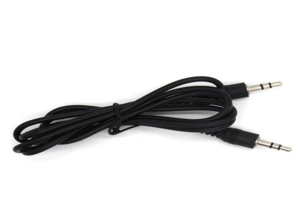 Conectores plateados negros de 35mm Cable de Audio auxiliar macho a macho para altavoz teléfono auriculares MP3 MP4 DVD CD ect3829096