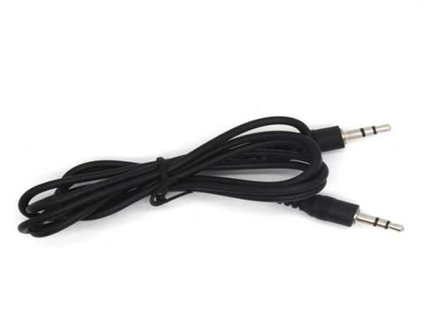 Conectores plateados negros de 35mm Cable de Audio auxiliar macho a macho para altavoz teléfono auriculares MP3 MP4 DVD CD ecta37a081661053