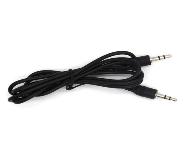 Conectores plateados negros de 35mm Cable de Audio auxiliar macho a macho para altavoz teléfono auriculares MP3 MP4 DVD CD ect4535230