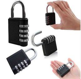 Zwart 4 cijfer Combinatie Hangslot Nummer Bagage Travel Code Lock --M25