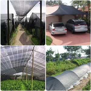 Black 4 broches anti-UV HDPE OMBRANDE Net Greenhouse succulent Flower Plant Garden Sunshade Net Piscine Couvre d'ombrage Rate d'ombrage 60%
