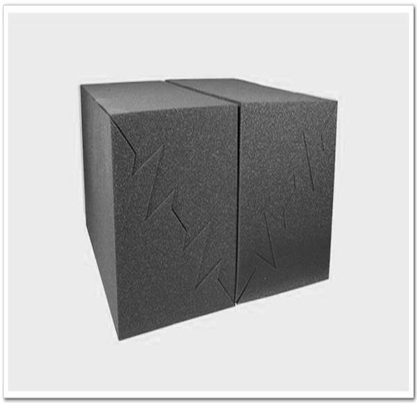 Black 4PCS 50x25x25cm Cm en mousse acoustique Basse Basse Studio Sinoferfing Corner Mur utilisé pour l'amortissement et l'absorption de SOUN 4031522 pour l'amortissement et l'absorption de basse fréquence