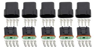 Negro 5 Juegos 4 pines DT044PDT064S cable impermeable para automóvil conector eléctrico Deutsch plug8693037