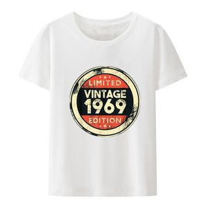 Zwart 50th Birthday T-shirt Vintage 1969 Shirt- 50 jaar oude geschenken DIY PRITTE T-shirt Men Summer T-shirt
