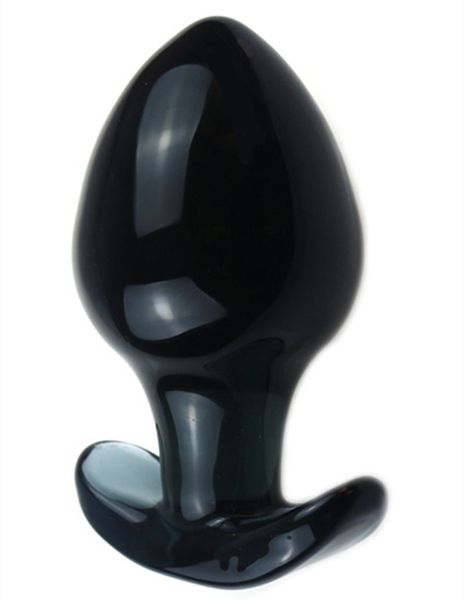 Black 66 cm enorme tapón de vidrio anal