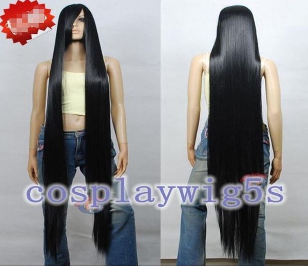 Preto 80cm 100cm 150cm 200cm longo em linha reta anime cosplay festa peruca hairgtgtgt nova alta qualidade moda imagem 2616639