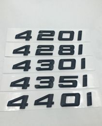Black ABS 420i 428i 430i 435i 440i Emblems Badges Letter Stickers voor BMW 4Series F32 F33 F36 Emblem7241020