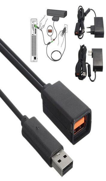 Black AC 100V240V Alimentation d'alimentation Adaptateur USB Chargeur de charge USB pour Microsoft pour Xbox 360 Xbox360 Kinect Sensor5575082
