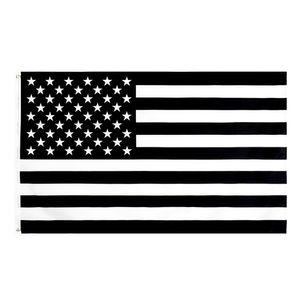 Drapeaux américains noirs 3x5ft bannières en Polyester 100D intérieur extérieur couleur vive de haute qualité avec deux œillets en laiton