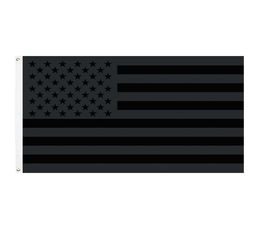 Black American Flag Star Stripe Gray USA National Country Flags of America 3x5ft grote polyester stof dubbel gestikt5808561