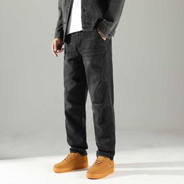 Black American polyvalent jean plissé lavé Hiphop Harlan Pantalon de rue High Street Mens Trendy Long