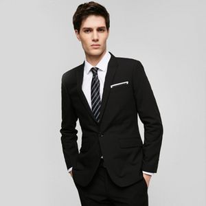 Noir et bleu hommes costumes veste sur mesure hommes mariage smokings veste simple élégant formel costumes d'affaires veste