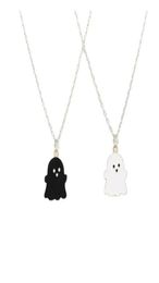 Colliers pendentifs fantômes en noir et blanc pour femmes hommes amis charmant fantôme pendentif couple collier de mode bijoux gc9831512325