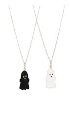 Colliers pendentif fantôme noir et blanc pour femmes hommes ami joli pendentif fantôme Couple collier bijoux de mode GC9837288299
