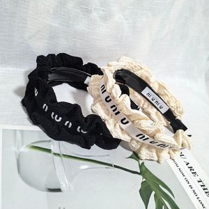 Zwart-wit Kant Luxe Hoofdbanden Artistieke Stijl Meisjes Haarband Lente Zomer Nieuw Cadeau Hoofddeksels Designer Merk Elegante en Modieuze Haarband